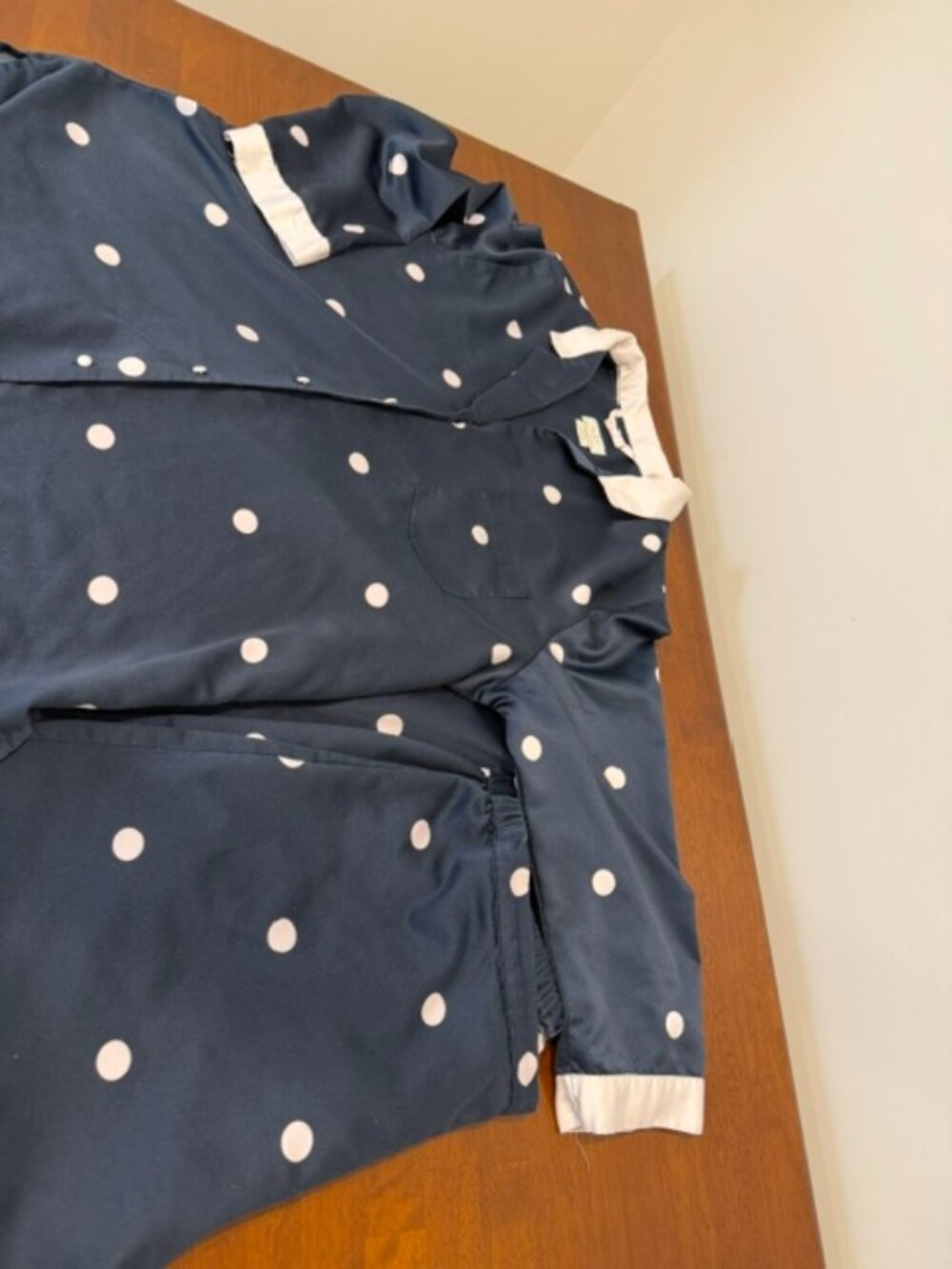 Kate Spade New York Blue White Polka Dot Pajama Set Size XL. - Picture 14 of 16